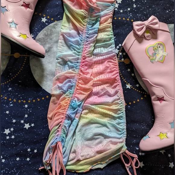 HTF Dolls Kill × My Little Pony Spreading Kindness Mesh Dress 🌈 - Picture 7 of 11